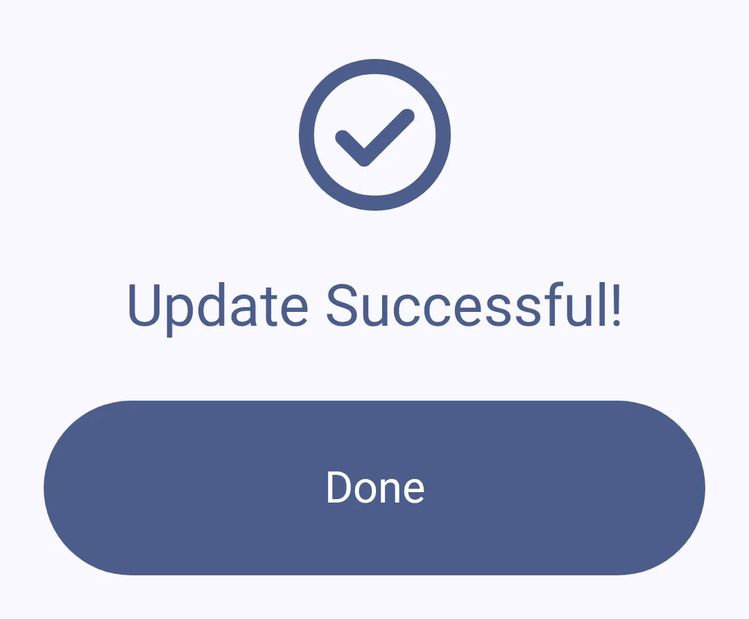 Firmware update success